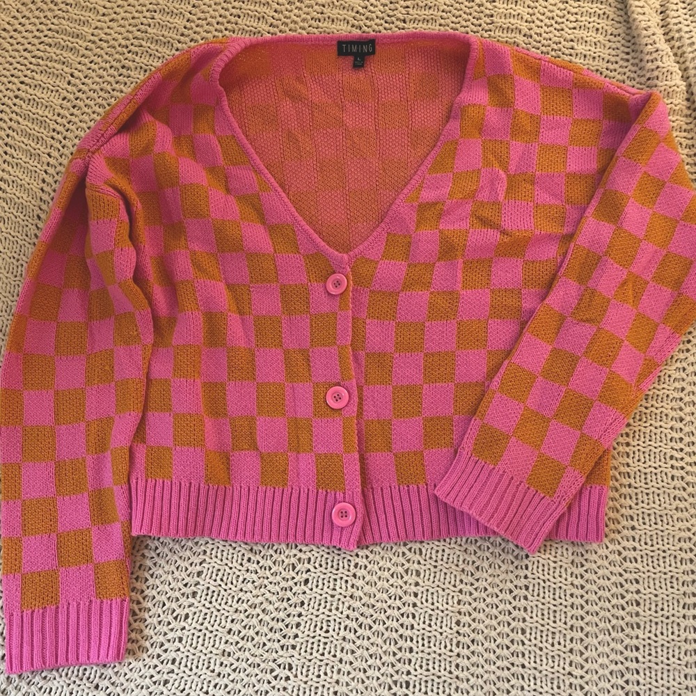 Checkered Cardigan